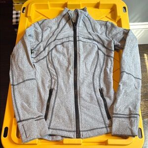 Lululemon Gray Zip-Up Jacket with Black Accents